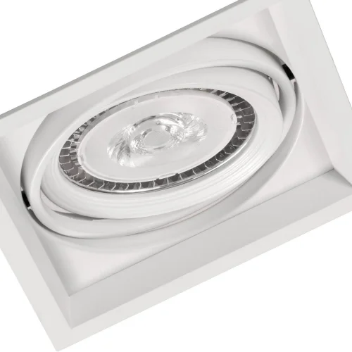 ANEL DUPLO GIRATÓRIO QUADRADO REBAIXADO QR-111 BRANCO MATE