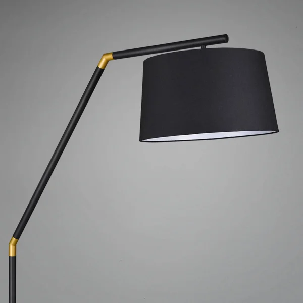 CANDEEIRO DE CHÃO DE METAL PRETO E27 OLENA