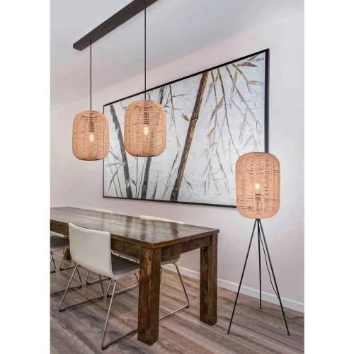 LÂMPADA DE TECTO 2 LUZES Ø35 CM SISAL E27 OLAV