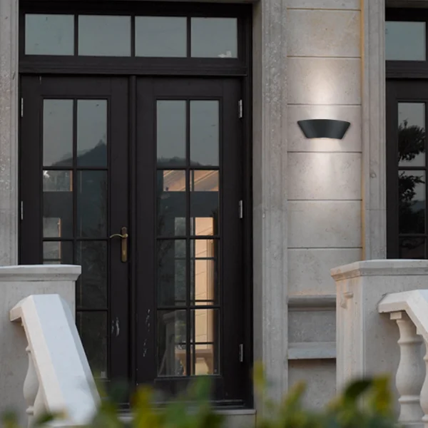 CANDEEIRO DE PAREDE COM LED EXTERIOR 2 W + 5,5 W 3000K ANTRACITE IP54 APRICOT