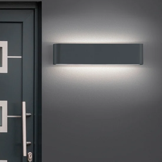 APLIQUE LED EXTERIOR TUERIS 2x8W 3000K ANTRACITA