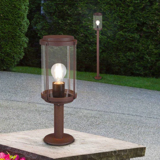 FAROL DE EXTERIOR 100 CM E27 IP44 ÓXIDO TRILLIUM 2