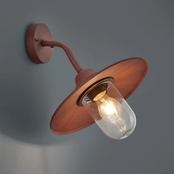 LUZ DE PAREDE EXTERIOR E27 IP44 FERRUGEM TULSI