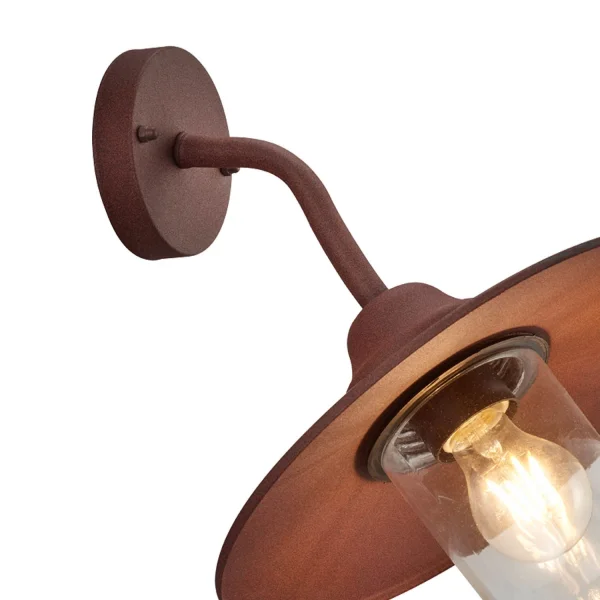 LUZ DE PAREDE EXTERIOR E27 IP44 FERRUGEM TULSI