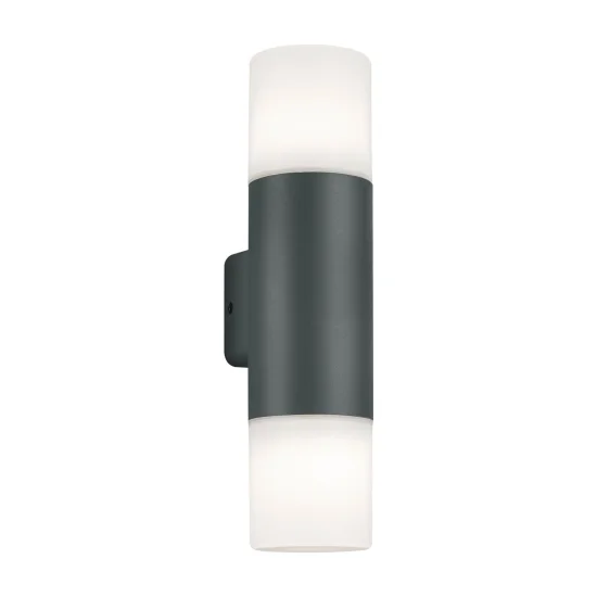 CANDEEIRO DE PAREDE EXTERIOR KIAMA 2 LUZES ANTRACITE