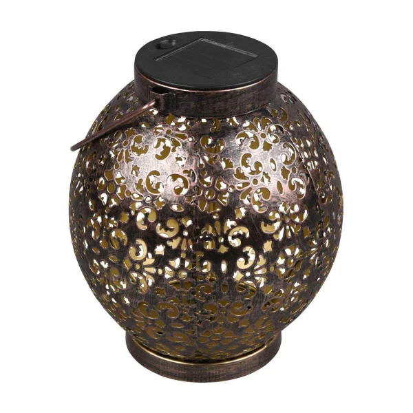 FAROL DE EXTERIOR SOLAR COBRE ANTIGUO CANEK