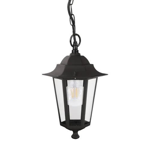 LÂMPADA PENDENTE EXTERIOR HEXAGONAL PRETO