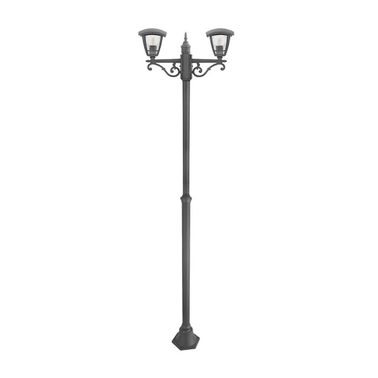 LAMPPOSTO 2 LUZES KENTIA E27 ANTHRACITE IP44