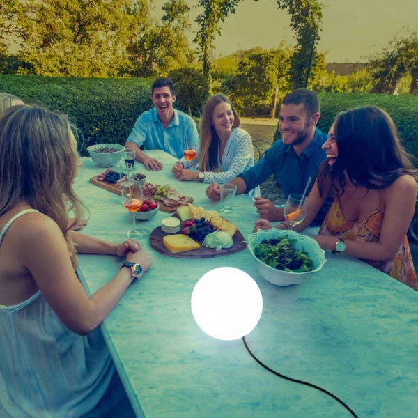 LÂMPADA EXTERIOR ESFÉRICA BULY 40 CABO LUZ FRIA