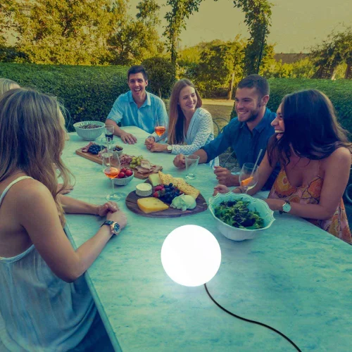 LÂMPADA EXTERIOR ESFÉRICA BULY 40 CABO LUZ FRIA