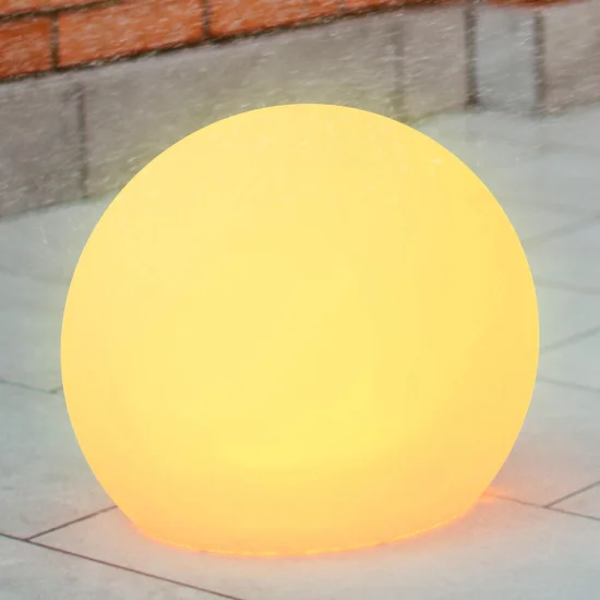 LÂMPADA SOLAR ESFÉRICA PARA EXTERIOR BULY 50 + RGB + BATERIA RECARREGÁVEL