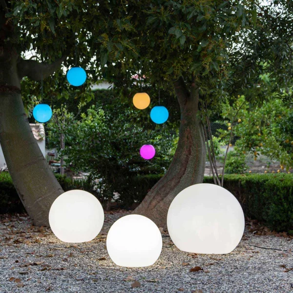 LÂMPADA EXTERIOR ESFÉRICA BULY 60 LUZ FRIA CABO