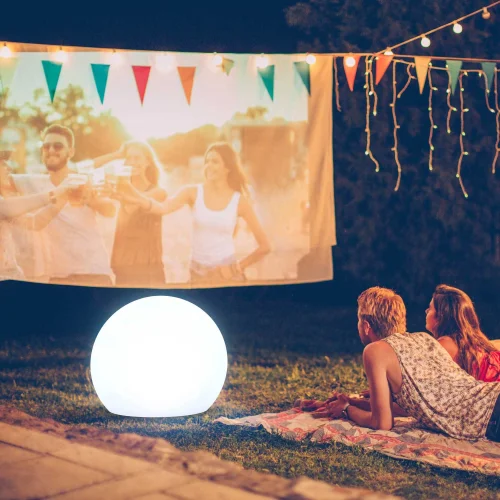 LÂMPADA SOLAR ESFÉRICA EXTERIOR BULY 60 + RGB + BATERIA RECARREGÁVEL LÂMPADA SOLAR ESFÉRICA EXTERIOR BULY 60 + RGB + BATERIA RECARREGÁVEL