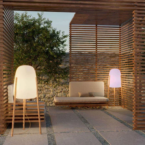 LÁMPARA DE PIE EXTERIOR SOLAR ROCKET 145 + BATERIA RECARGABLE