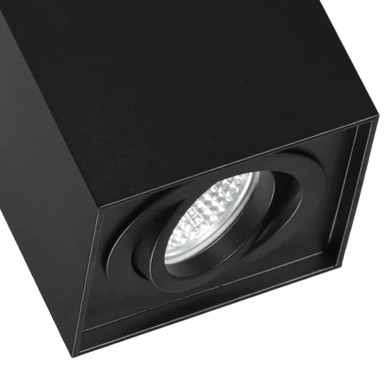 HOLOFOTES DE SUPERFÍCIE BASCULANTE PRETO GU10 QUADRATO 2