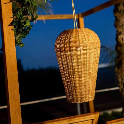 LÁMPARA COLGANTE EXTERIOR SIN CABLE SAONA 50 BATERIA RECARGABLE