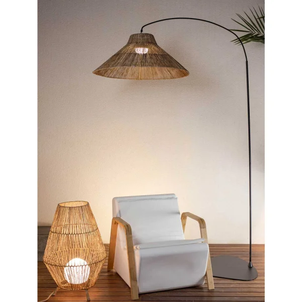 LÂMPADA DE CHÃO DE ARCO SEM FIOS NIZA BATERIA RECARREGÁVEL