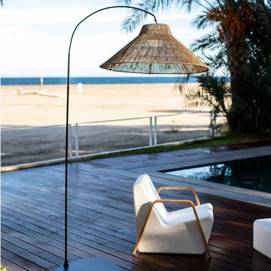 LÂMPADA DE CHÃO DE ARCO SEM FIOS NIZA BATERIA RECARREGÁVEL