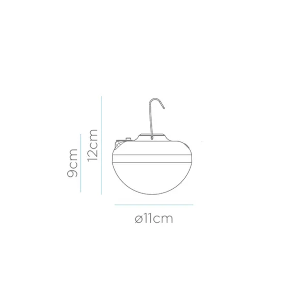 LÂMPADA PORTÁTIL 9W RECARREGÁVEL BEGE CHERRY