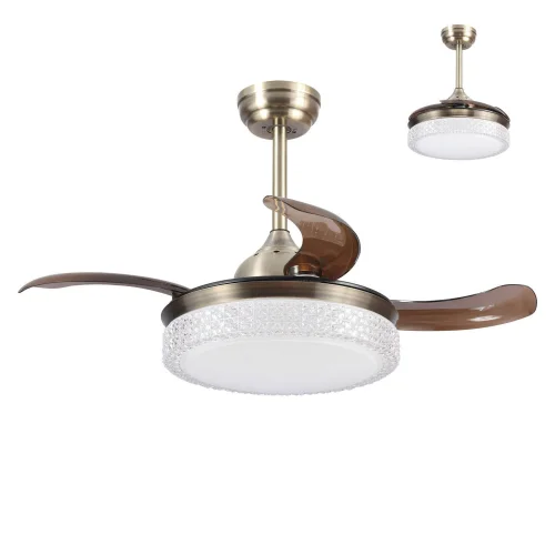 VENTILADOR DE TETO DE LED KINGSTON 4P COURO DOBRÁVEL AJUSTÁVEL