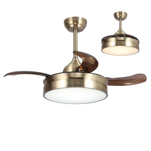 VENTILADOR DE TECTO LED RICHMOND COURO DOBRÁVEIS REGULÁVEIS