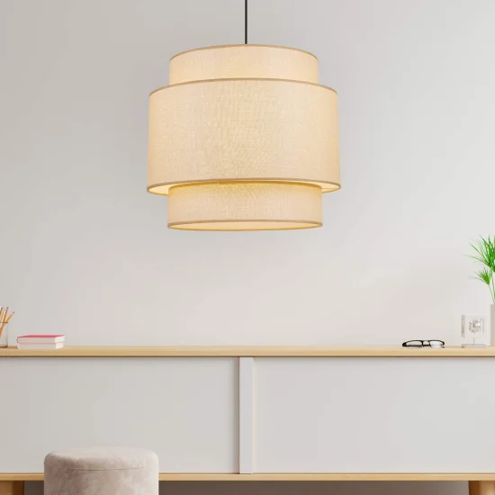 LÂMPADA DE TECTO  Ø 50 CM x 155 CM RATTAN E27 SAMANTHA