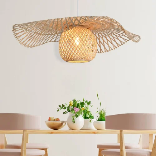 LÁMPARA DE TECHO BAMBÚ GRANDE E27 NALANI