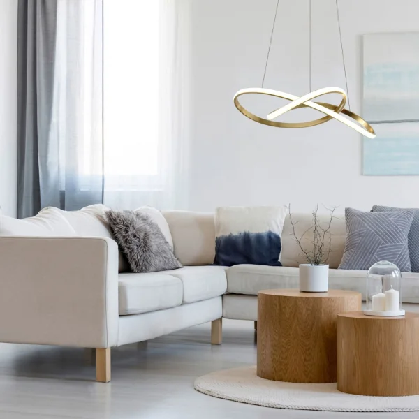 CANDEEIRO DE TETO LED 45W 4000K REGULÁVEL OURO OLIMPO