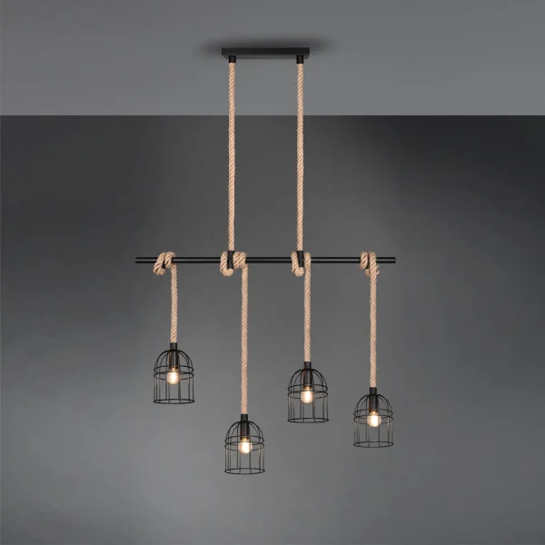 CANDEEIRO DE TECTO 4 LUZES E14 150 CM NAKIA CANDEEIRO DE TECTO 4 LUZES E14 150 CM NAKIA