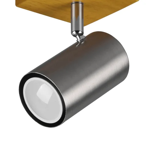 HOLOFOTE GRAFTON 1 LUZ CASTANHO CLARO NICKEL MATE