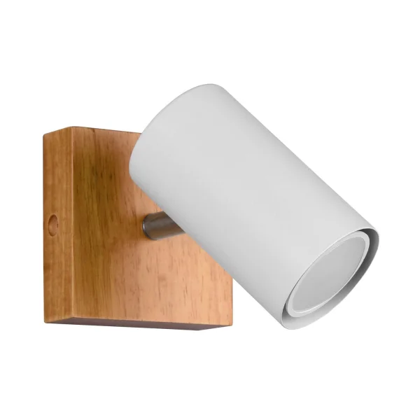 HOLOFOTE GRAFTON 1 LUZ CASTANHO CLARO BRANCO