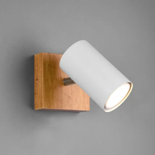 HOLOFOTE GRAFTON 1 LUZ CASTANHO CLARO BRANCO