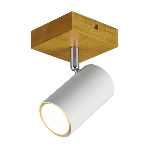 HOLOFOTE GRAFTON 1 LUZ CASTANHO CLARO BRANCO