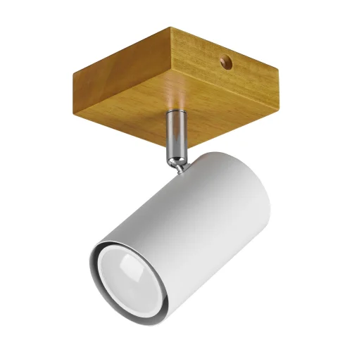 HOLOFOTE GRAFTON 1 LUZ CASTANHO CLARO BRANCO