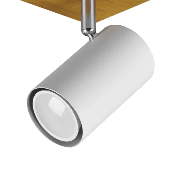 HOLOFOTE GRAFTON 1 LUZ CASTANHO CLARO BRANCO