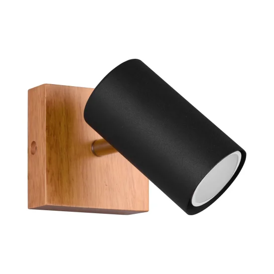 HOLOFOTE 1 LUZ CASTANHO CLARO PRETO 2