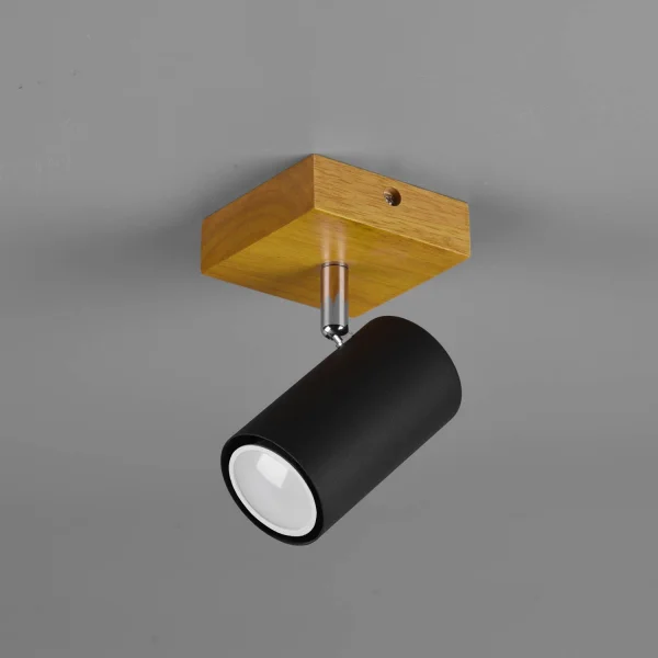 HOLOFOTE 1 LUZ CASTANHO CLARO PRETO