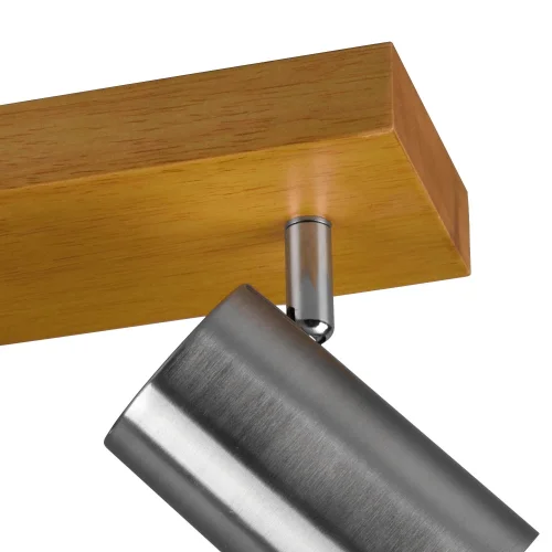 HOLOFOTES GRAFTON 2 LUZES CASTANHO CLARO NICKEL MATTE