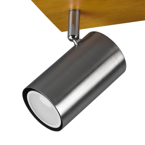 HOLOFOTES GRAFTON 2 LUZES CASTANHO CLARO NICKEL MATTE