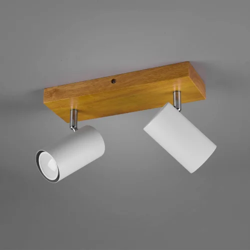 HOLOFOTES GRAFTON 2 LUZES CASTANHO CLARO BRANCO