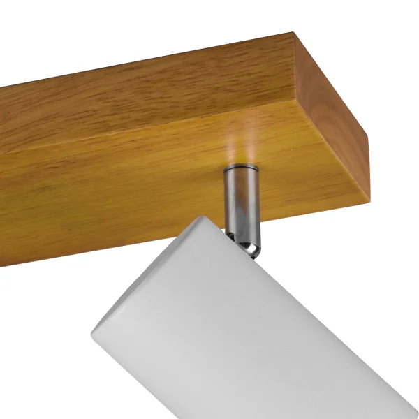 HOLOFOTES GRAFTON 2 LUZES CASTANHO CLARO BRANCO