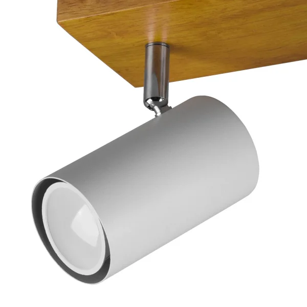 HOLOFOTES GRAFTON 2 LUZES CASTANHO CLARO BRANCO