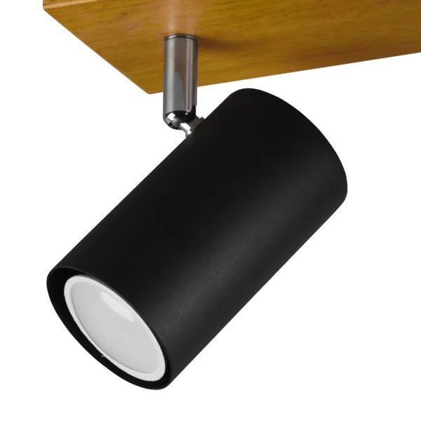 HOLOFOTES GRAFTON 2 LUZES CASTANHO CLARO PRETO