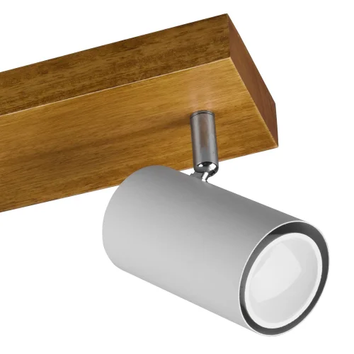 FOCO GRAFTON DE 3 LUCES MARRÓN CLARO BLANCO