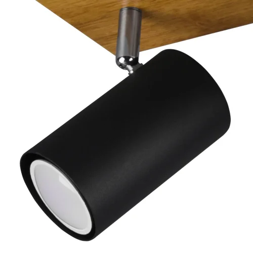 FOCO GRAFTON DE 3 LUCES MARRÓN CLARO NEGRO