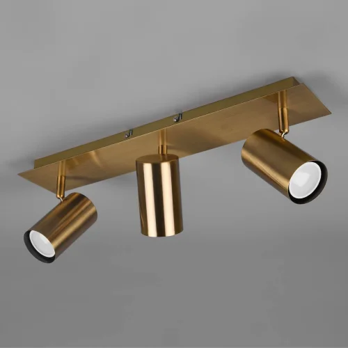 FOCO GRAFTON DE 3 LUCES LATÓN ANTIGUO