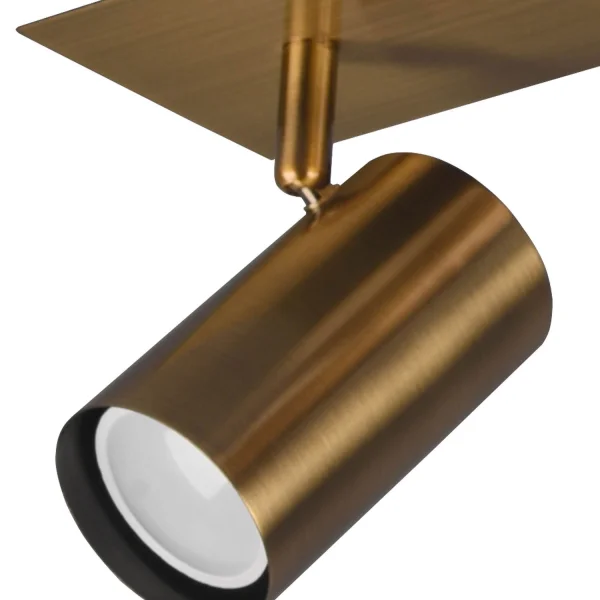 FOCO GRAFTON DE 3 LUCES LATÓN ANTIGUO