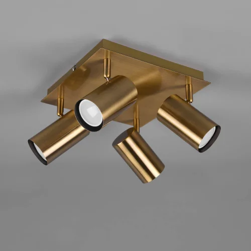 PLAFÓN DE TECHO GRAFTON 4 LUCES LATÓN ANTIGUO