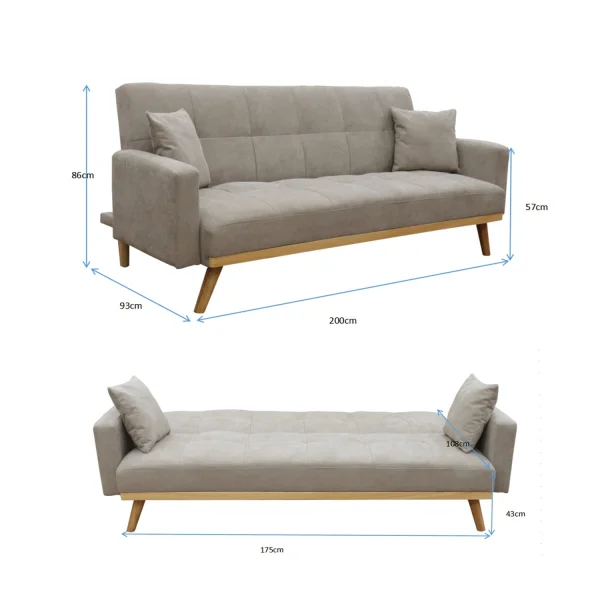 SOFÁ CAMA KAKI REGINA