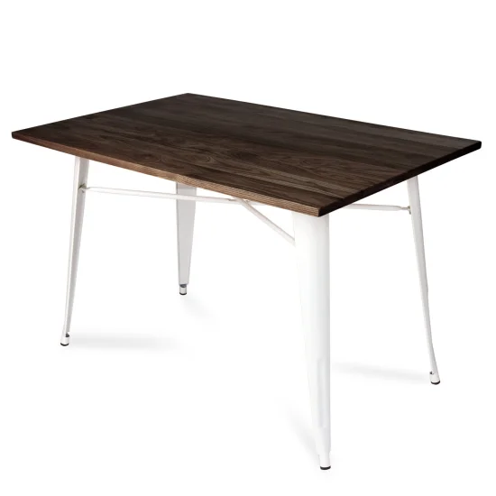 MESA JOSEPHINE BRANCA MADEIRA DE FAIA ESCURA 120 CM 2